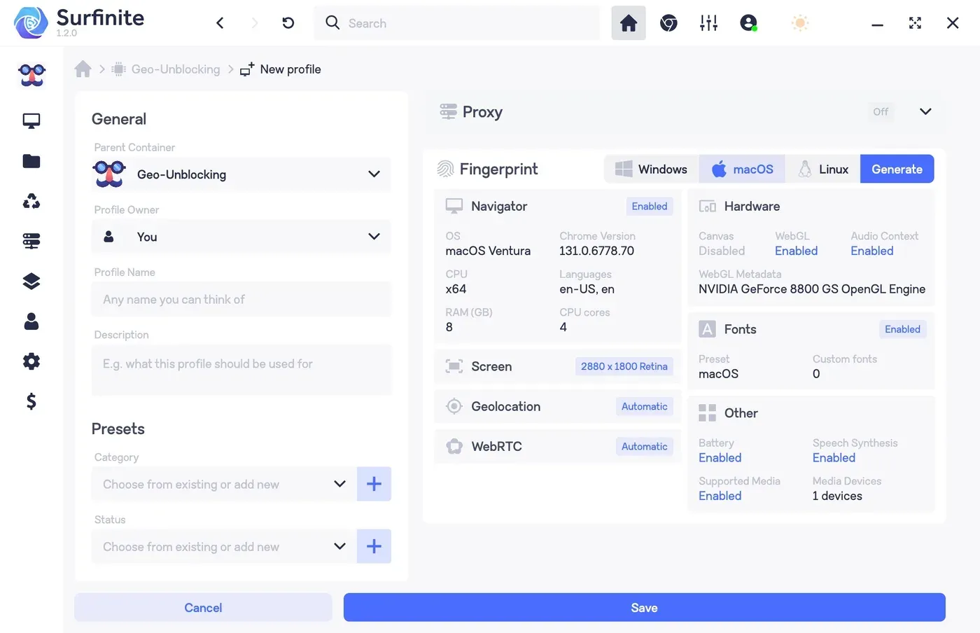 Ưu điểm của Surfinite Browser là gì?
